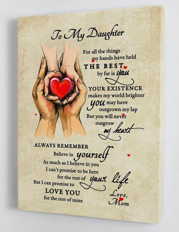 To My Daughter - From Mom - Framed Canvas Gift MD043 - DivesArt LLC