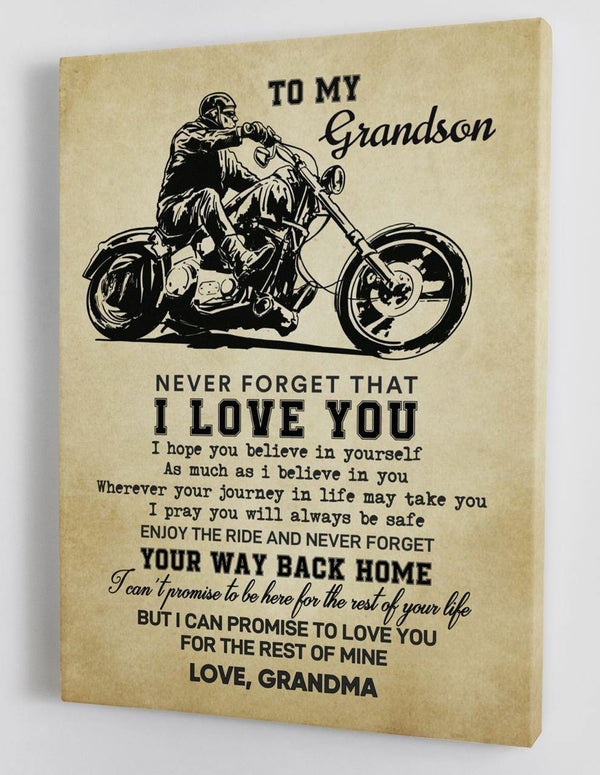 To My Grandson - From Grandma - Canvas Gift GMS039 - DivesArt LLC