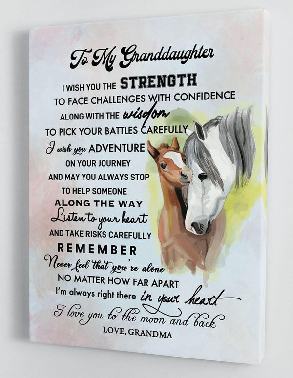 To My Granddaughter - From Grandma - Framed Canvas Gift GMD063 - DivesArt LLC