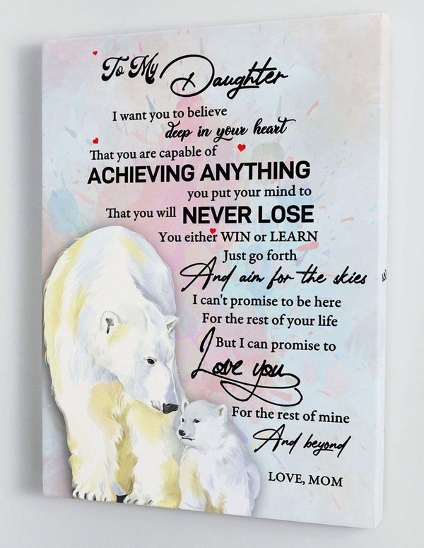 To My Daughter - From Mom - Framed Canvas Gift MD050 - DivesArt LLC