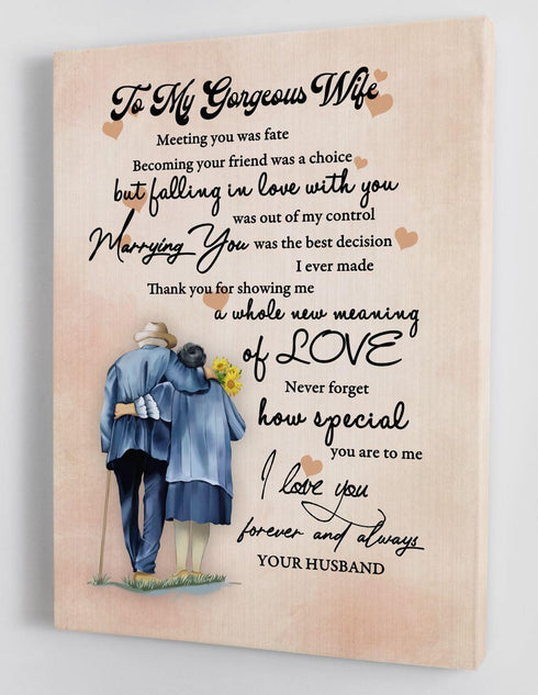 To My Wife - Love From Husband - Framed Canvas Gift HW002 - DivesArt LLC
