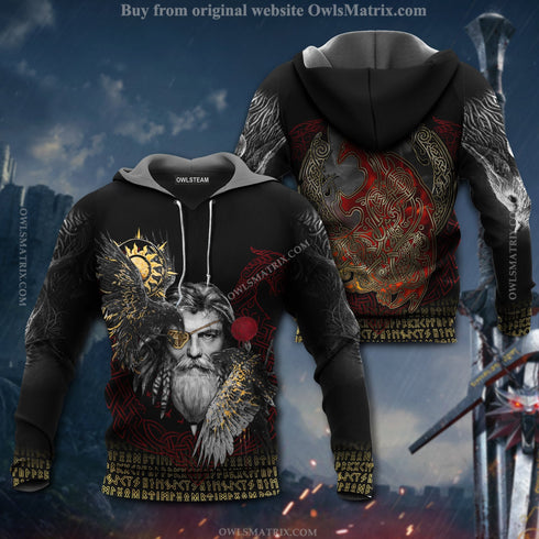 Viking odin's raven - Hoodie - HOOD01NGA140921
