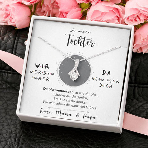 Weißgold Kette - An unsere Tochter