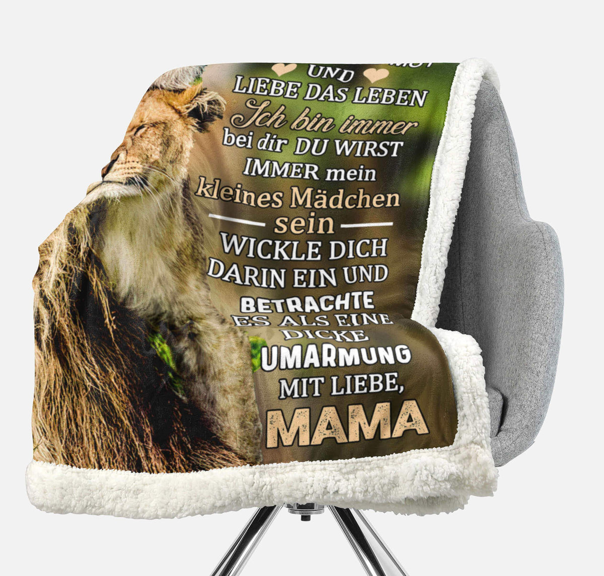 Decke „To My Daughter“ – Geschenk Von Mutter An Tochter, 80x60 Cm, Flanell, Mit Liebevoller Botschaft