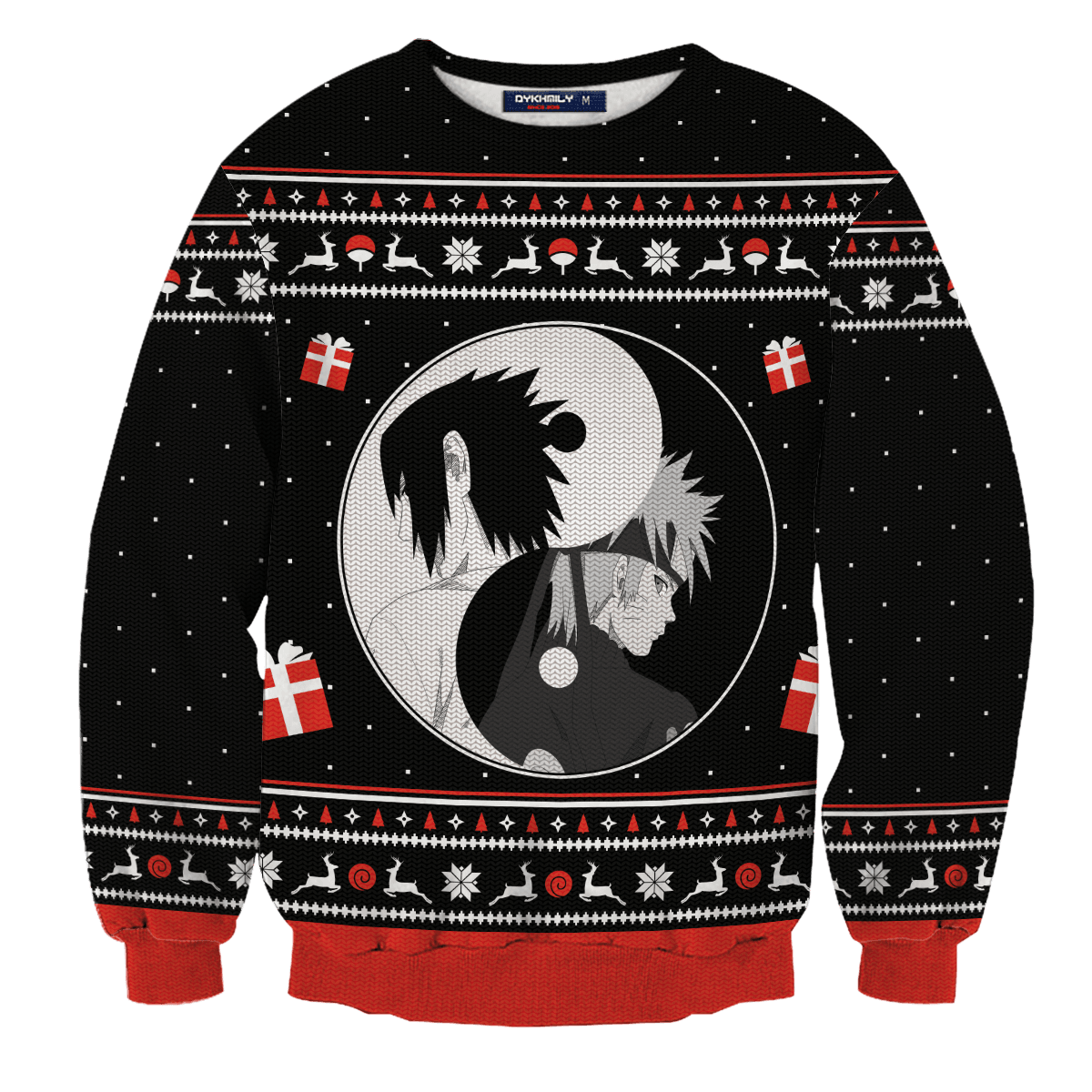 Yin Yang Naruto Sasuke Christmas Unisex Wool Sweater – Divesart